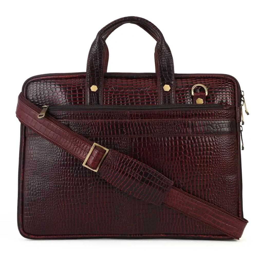 Genuine Leather Laptop Bag Front