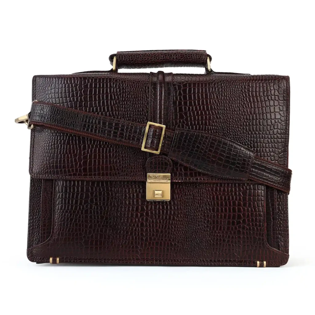 Brown Leather Laptop Bag for Men