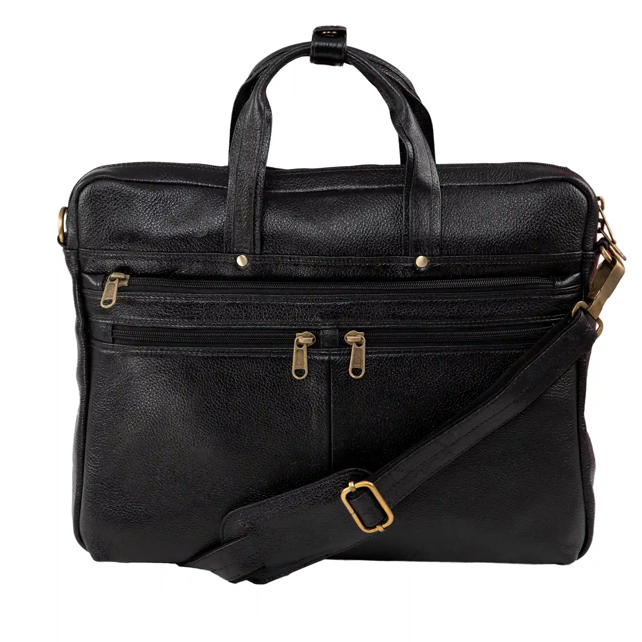 Black Leather Office Bag